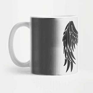 Angel Wings B&W Mug